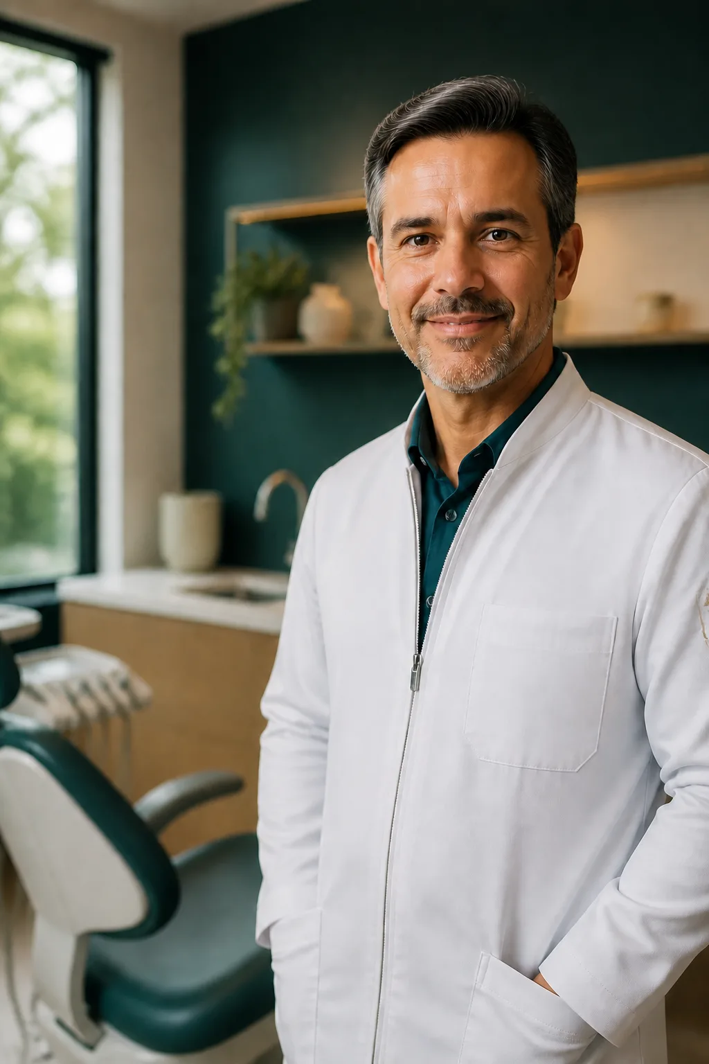 Dr. Bruno Tavares, cirurgião-dentista especialista em Implantodontia, em seu consultório em Criciúma/SC