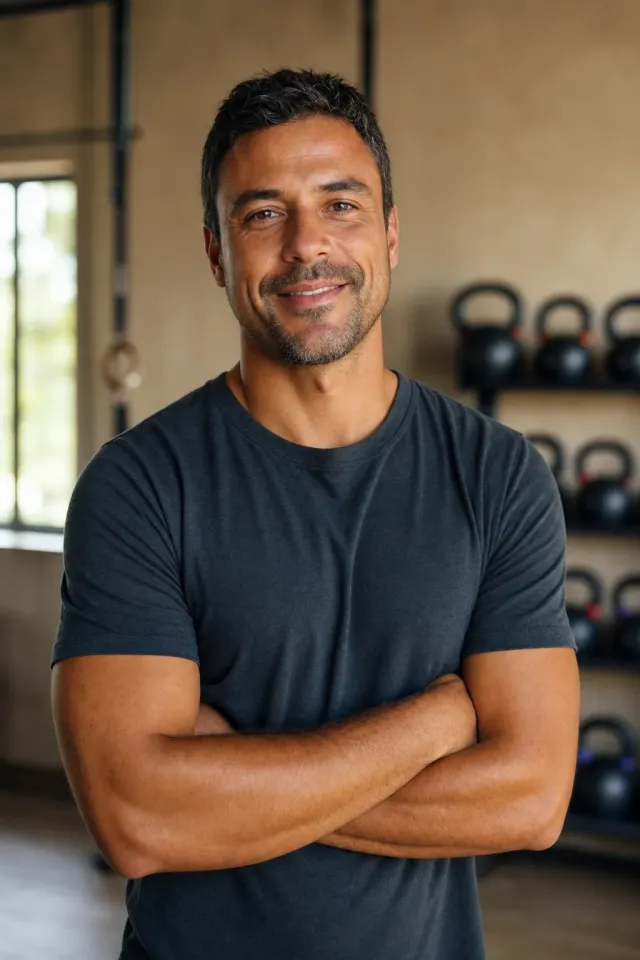 Rodrigo Sartori, professor e sócio do estúdio Vaivém, de camiseta escura dentro do estúdio